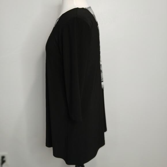 Chalet Et Ceci Tunic Small Black Asymmetrical Lagenlook Slinky Art To Wear - Picture 3 of 10